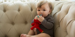 Red Dog WubbaNub and baby